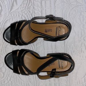Clarks Zia Noble platform wedge sandals